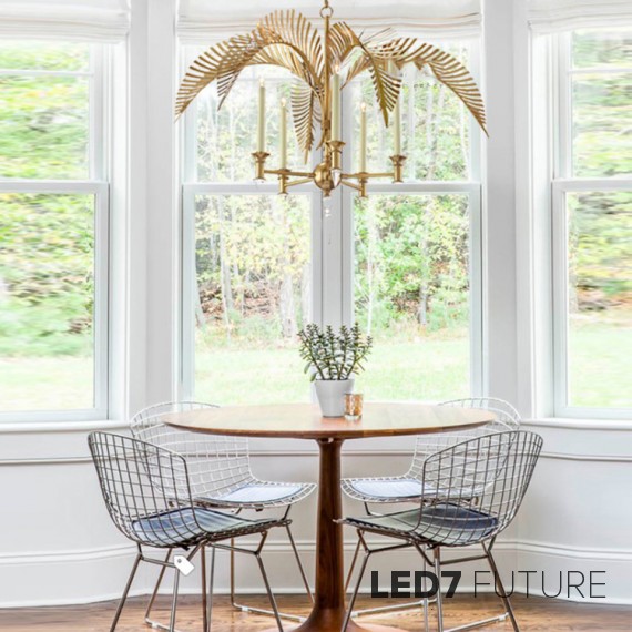 John-Richard - Palm Frond 5-Light Chandelier